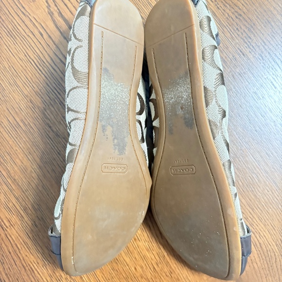 Coach Chelsea Ballet Flats - Tan & Brown , Size 10 - Picture 7 of 8